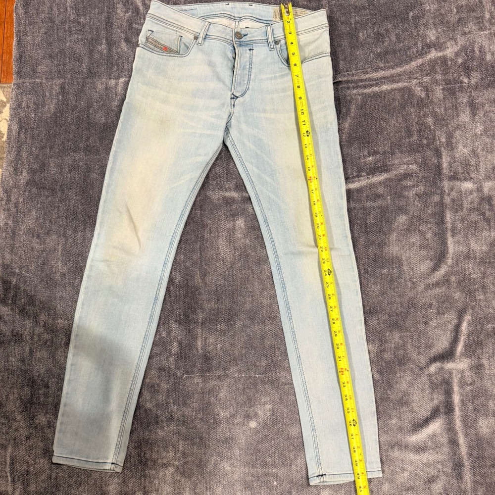 Diesel Sleenker Slim Skinny Jeans Mens 30x30 Light Wash Stretch Denim 084QK